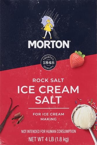 MORTON ICE CREAM SALT, ROCK SALT FOR ICE CREAM, 4 POUNDS