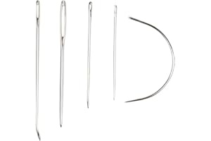 Eketirry Hand Sewing Needle Kit, Heavy Duty Household Hand Needles for for Upholstery, Carpet, Leather, Canvas Repair (5 Piec