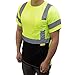 BFS8512 Class 3 High Visible Short Sleeve Black Bottom Safety T-Shirts with 2 Inch Replective Tape (Green, XL)