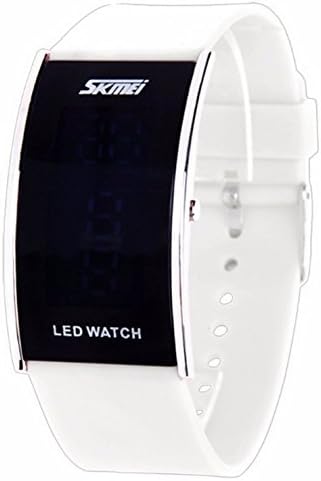 WUTONYU® LED Retro Creative Men and Women Couple Watches Waterproof Watch Students Jelly Watch White