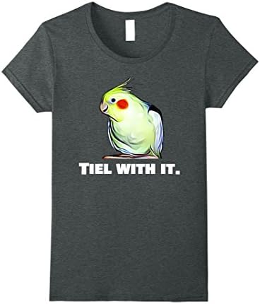 Womens Cockateil Tiel With It T-Shirt Small Dark Heather