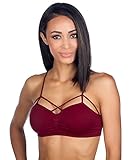 Nikibiki Criss Cross Strap Sexy Bra Top Ns6403 (One Size, Wine)