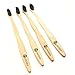 PAVICICO Bamboo Toothbrush, Organic Plant Based, Biodegradable and Eco-Friendly with Extra Soft BPA Free Bristles Charcoal Infused - Pack of 4 Adults