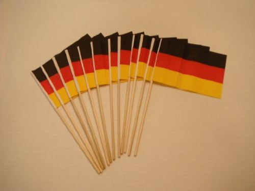 Lot of -12- 4x6 Inch German Germany Flags Desk Hand Held Stick Flags