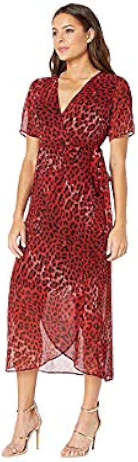 bardot leopard wrap dress
