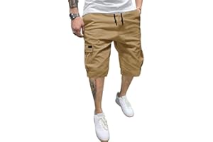 PIDOGYM Men's Classic Cargo Shorts, Waterproof Hiking Shorts Loose Fit Cargo Short with 6 Pockets