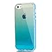 AIIYG DS(TM) iPhone 5 Case,5S Case,SE Case, Gradient Color Mirror Soft TPU Case with Shockproof PC Bumper for Apple iPhone 5S,5,SE (Blue)