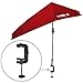 EasyGoProducts SolPro Clamp-On Shade Umbrella – 4 Way Clamp Umbrella with 360 Degree Swivel and Push Button Hinge. Great for Beach Chairs, Bleachers, Strollers, Wagons, Wheel Chairs or Golf Carts