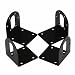 DROK 4pcs Black 37mm DC Gear Motors Mounting Bracket, Iron Anti-rust Gearbox L-shape Fixed Seat, Gear Reduction Motor Holder primary