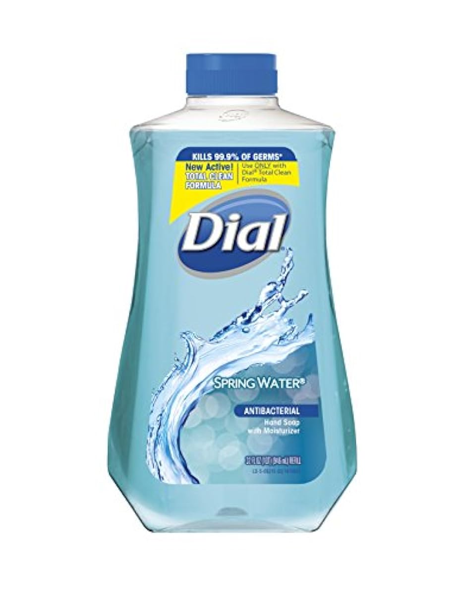 Dial Antibacterial Liquid Hand Soap Refill, Spring Water, 32 Fluid