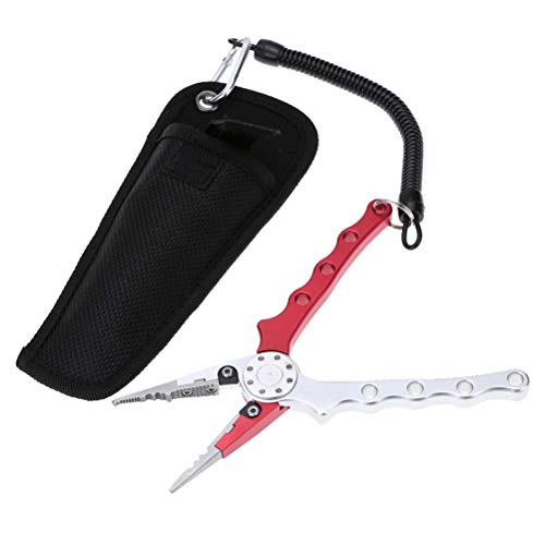 Hbao Aviation Aluminium-Angelzange Split Ringschneider Haken Remover Angelhalterung mit Oxford-Hülle und…