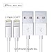 [2Pack] iPhone Charger [Apple MFi Certified] Lightning Cables (White 1M/3.3FT) Compatible iPhone X/8/7/6s/6/plus/5s/5c/SE,iPad Pro/Air/Mini,iPod Touch
