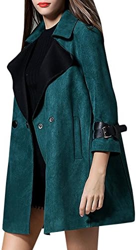 Women's Oversized Waterfall Belted Kim Kardashian Jacket Trench Coat
