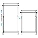 Elomes Clothing Garment Rack Heavy Duty Heavy Duty Double Rail Clothes Stand Rack with Top Rod and Lower Storage Shelf for Boxes Shoes Boots [US Stock]