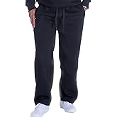 LeeHanTon Mens Sweatpants Open Bottom Basic Long Baggy Sweatpants for Athletic Running Wide Leg Sweatpants Comfortable