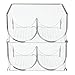 InterDesign Stackable Wine Storage Rack – Free Standing Organizer for Refrigerator or Kitchen Countertops - Holds 2 Bottles, Clear