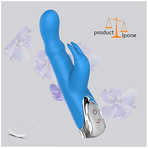 LED Light Vibrator with Dual Motor and 10 Speeds Wireless Wand Massager,Waterproof Power Suitable for Home Fitness Sports Cordless Electric Massager (Blue)