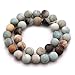 12mm round gemstone frost mixed color amazonite beads strand 15
