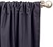 Amazon Basics Room Darkening Blackout Window Curtain with Rod Pocket and Tie Back, 52 x 84 Inches, Black - Set of 2