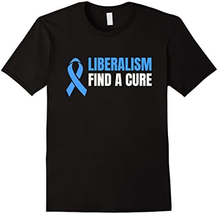 Mens Liberalism find a cure T-Shirt Medium Black