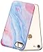 A-Focus Compatible with New iPhone SE Case for Girls, iPhone 8 Case, iPhone 7 Case, Red Pink Blue Pastel Gradient Blooming Marble IMD Series Slim Case for iPhone SE/8/7 4.7 inch Matte Gradient Pink