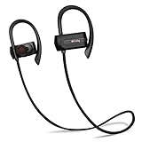 HiGoing Wireless Bluetooth Headphones Running Earbuds Waterproof Sport Earphones with Mic Earhook Noise Cancelling Headset for iPhone Samsung Android Cell Phones ect, HB05 Black