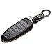 Vitodeco Genuine Leather Cover Keyless Entry Remote Smart Key Fob Case Compatible for Ford (Black)