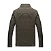 H.T.Niao Jacket8333C1 Men 's Military Fashion Plus Velvet Cold Jackets(Army Green,Size XXXL)