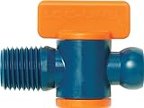 Loc-Line Coolant Hose Component, Acetal Copolymer, Valve, 1/4" Hose ID, 1/4" NPT Male, 100 PSI (Pack of 2)