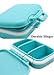 Meta-U Small Pill Box Supplement Case for Pocket or Purse - 3 Removable Compartments Travel Medication Carry Case - Daily Vitamin Organizer Box (Blue)