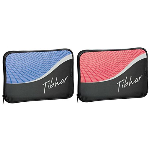 Tibhar Curve Single Table Tennis Bat Wallet/Case (Black/Red)