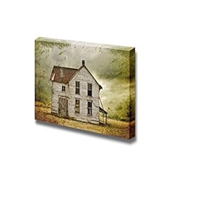 Illustration of Weathered Abandoned Building in Remote Rural Area