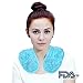 Ice Pack for Neck Shoulder with Soft Plush Backing, Cooling Neck Wrap with Reusable Gel Beads, Hot/Cold Pack Therapy for Neck Pain Relief,Sore Shoulder and Stiff Muscles [Blue]