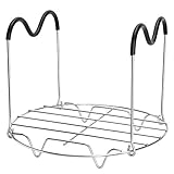 Steamer Rack Trivet with Heat Resistant Handles Compatible with Instant Pot Accessories 6 Qt 8 Quart, Stainless Steam Rack Pressure Cooker Trivet - Long Handles for Easy Chicken & Pot Removal