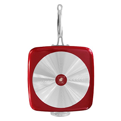 BulbHead Red Copper Square Pan 5 Piece Set by BulbHead, 10Inch Pan