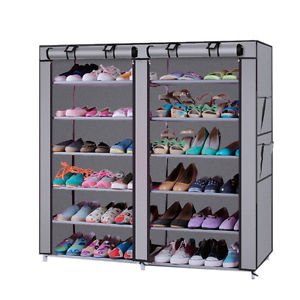 HOUZIE 12 Shelf Shoe Organizer Cum Cloth Cabinet (Assorted Colour)