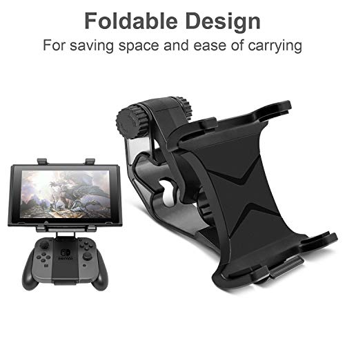 Handle Bracket for Nintendo Switch Joy-Con, Adjustable Clip Clamp Mount Holder for Nintendo Switch/Nintendo Switch Lite Console