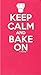 ThisWear Keep Calm and Bake On Funny Apron for Kitchen Baker Baking Two Pocket Apron for Women and Men Heliconia