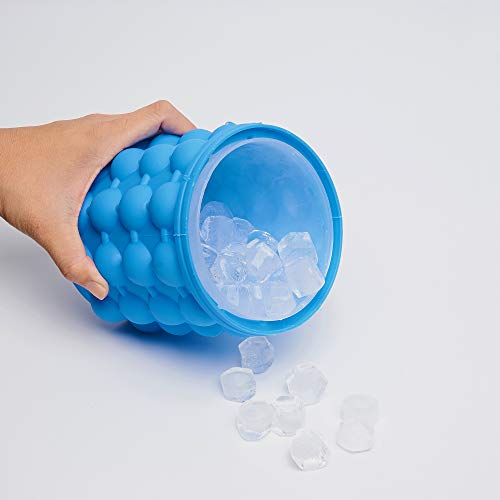 Ice Cube Genie Silicone Bucket As Minifridge/Freezer Maker,Flexible And
