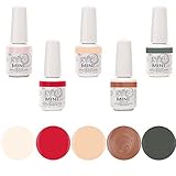 Gelish Mini 5 Bottle Soak Off Solid and Shimmer Gel Nail Polish Collection, 9 mL