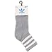 adidas Originals Women's Superlite Quarter Socks (3-Pair), Clear Grey - Ch Solid Grey Marl/White, Medium, (Shoe Size 5-10)