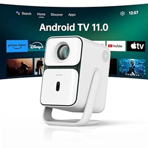 Wanbo T2 Ultra プロジェクター Android TV 11.0搭載 天井 500ANSI 1080P フルHD