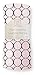 SwaddleDesigns Marquisette Swaddling Blanket, Premium Cotton Muslin, Brown Mod Circles on Pastel Pink