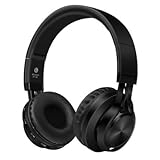 Venstone Wireless Bluetooth Headphone with Build-in Microphone with TF Card FM Radio and Audio Cable - Black