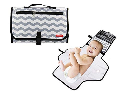 Obecome Portable Waterproof Baby Diaper Changing Pad Kit, Travel Home Change Mat Organizer Bag for Toddlers Infants and Newborns