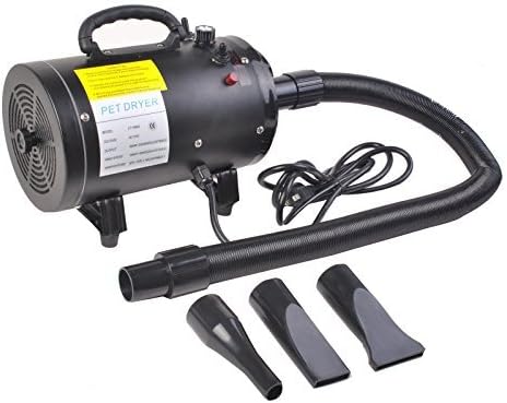 HPD Portable Dog Cat Pet Groomming Blow Hair Dryer Quick Draw Hairdryer W/ Heater by HPD Grooming