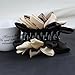 Merdia Jaw Hair Claw Clip for Women with Sharp leaves Flower Mix Color(Black,Beige and Coffee)