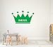 Wall Decal For Kids | Personalized Name King Crown Design | Vinyl Wall Home Decor for Boy's Bedroom, Playroom | Custom Baby Nursery Decoration | Black, White, Gold, Other Colors | Small, Large Sizes