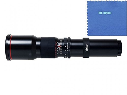 Vivitar 500mm f/8 Telephoto Lens For Nikon Digital SLR Camera - Fixed
