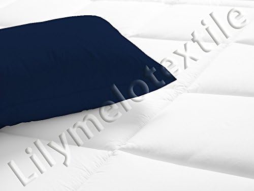 Body Pillowcase, 100% Cotton, Body Pillow Protector cover with seams (20X60, Armada blue)